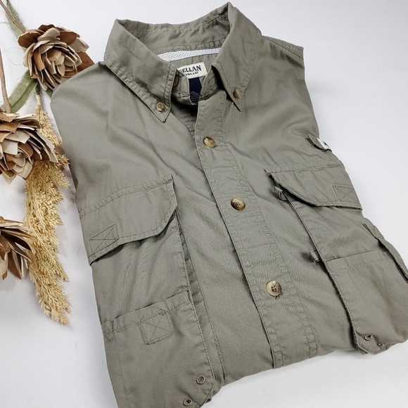 New Magellan Mens Cache Green Outdoor Shirt Med - Picture 6 of 14